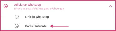 Adicionar botão flutuante do WhatsApp