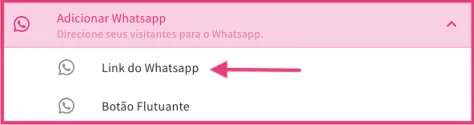 Adicionar link do WhatsApp